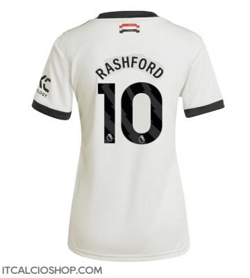 Manchester United Marcus Rashford #10 Terza Maglia Femmina 2024-25 Manica Corta